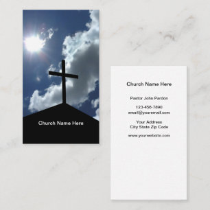 Cartes de visite thème Église chrétienne