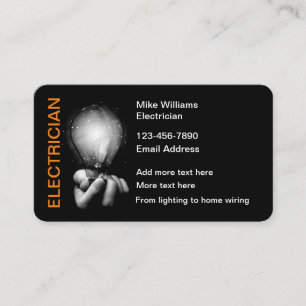 Cartes de visite thème électricien cool