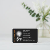 Cartes de visite thème électricien cool (Debout devant)