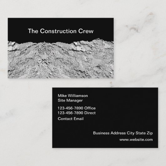Cartes de visite Thème Enduit de Construction Cool (Devant / Derrière)