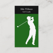 Cartes de visite thème entraîneur de golf (Devant)