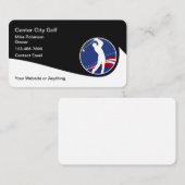 Cartes de visite thème golf cool moderne coins arr (Devant / Derrière)
