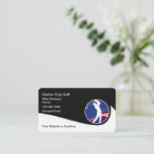Cartes de visite thème golf cool moderne coins arr (Debout devant)