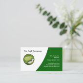 Cartes de visite thème golf moderne avec logo (Debout devant)
