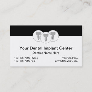Cartes de visite Thème Implants Dentaires Modernes
