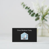 Cartes de visite thème laveur de vitres profession (Debout devant)