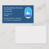 Cartes de visite Thème maritime côtier (Devant / Derrière)