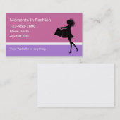 Cartes de visite thème mode tendance (Devant / Derrière)