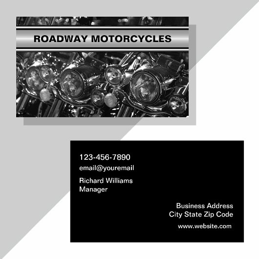 Cartes de visite thème moto cool