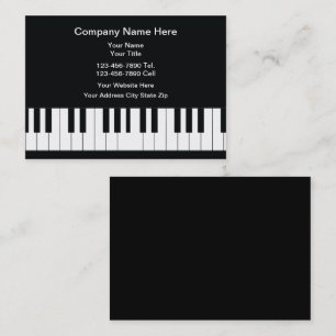 Cartes de visite thème musique piano
