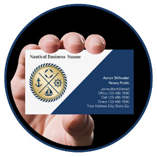 Cartes de visite Thème Nautique Élégant
