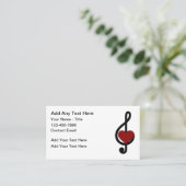 Cartes de visite Thème Note Musicale Tendance (Debout devant)