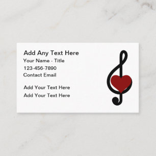 Cartes de visite Thème Note Musicale Tendance