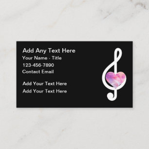 Cartes de visite Thème Note Musicale Tendance