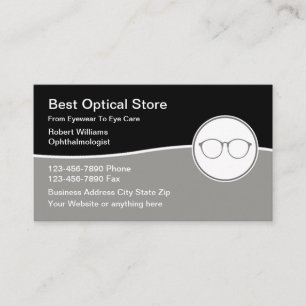 Cartes de visite Thème Ophtalmologie Soins de la v
