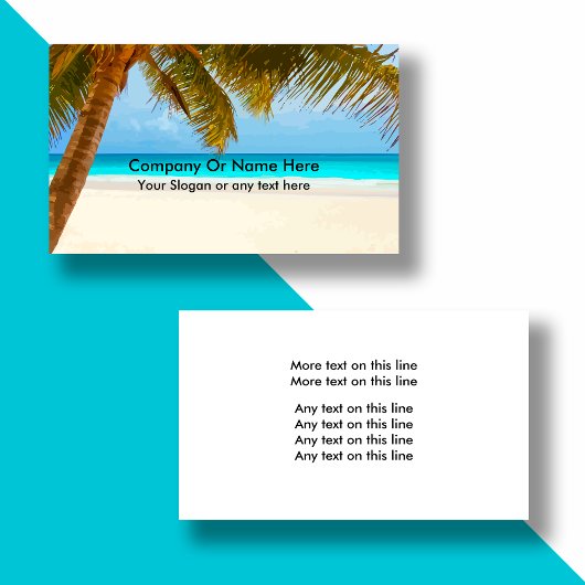 Cartes de visite Thème Plage