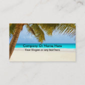 Cartes de visite Thème Plage (Devant)