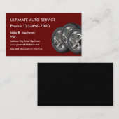 Cartes de visite Thème Pneus Automobile (Devant / Derrière)