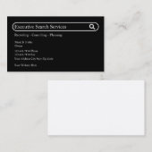 Cartes de visite thème Recherche Executive Emploi (Devant / Derrière)
