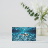 Cartes de visite thème requin cool sous l'eau (Debout devant)