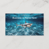 Cartes de visite thème requin cool sous l'eau (Devant)
