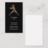 Cartes de visite thème sport de baseball cool (Devant / Derrière)