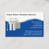 Cartes de visite Thème Systèmes de Filtration d'Ea (Devant)