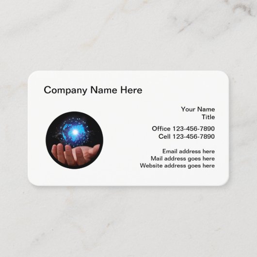 Cartes de visite Thème Technologie (Devant)