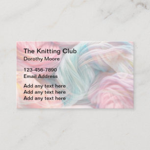 Cartes de visite thème tricot et artisanat