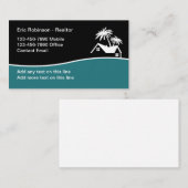 Cartes de visite Thème Tropical Moderne pour Agent (Devant / Derrière)