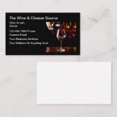 Cartes de visite thème vin élégant (Devant / Derrière)