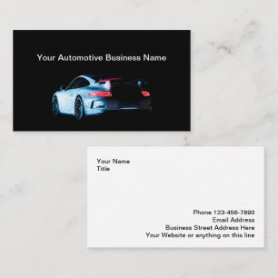 Cartes de visite thème voiture de sport de luxe Co