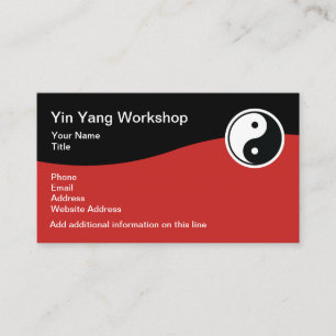 Cartes de visite thème Yin Yang