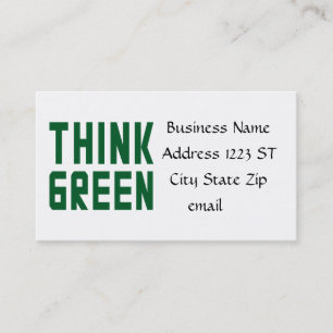 Cartes de visite Think Green