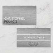 Cartes de visite titaniques argentés en métal (Devant / Derrière)