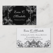 Cartes de visite - Toile Damask Swirl Floral Baroq (Devant / Derrière)