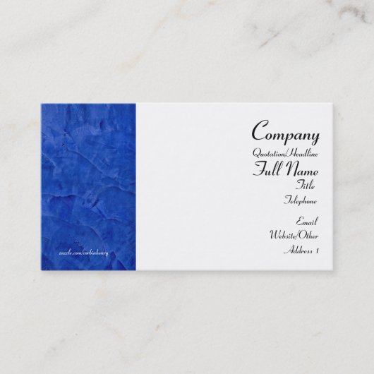 Cartes de visite Toscane bleue 2.0 (Devant)