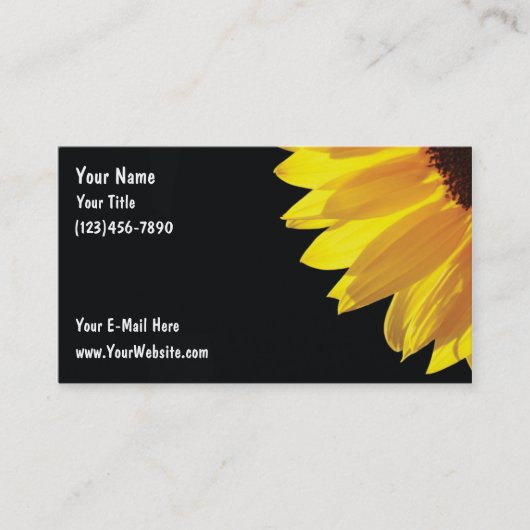 Cartes de visite Tournesol (Devant)