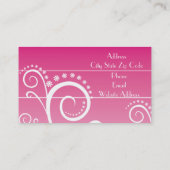 Cartes de visite tout simplement chics (Dos)