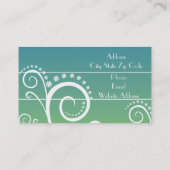 Cartes de visite tout simplement chics (Dos)