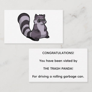 Cartes de visite Trash Panda Raccoon