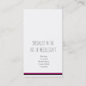 cartes de visite tricot aiguilles (Dos)