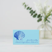Cartes de visite Tropical Bimini Blue Sea Shell (Debout devant)