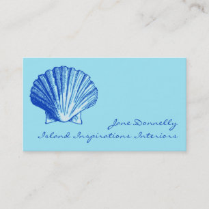 Cartes de visite Tropical Bimini Blue Sea Shell