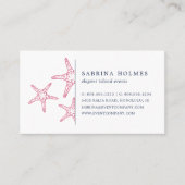 Cartes de visite Tropical Starfish | Rose (Devant)