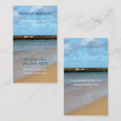 Cartes de visite tropicaux de paradis de plage (Devant / Derrière)