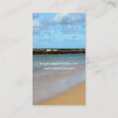 Cartes de visite tropicaux de paradis de plage (Dos)