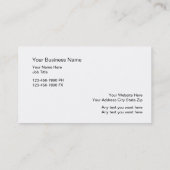 Cartes de visite tropicaux de silhouette (Dos)