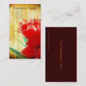 Cartes de visite Tulipes Orange (Devant / Derrière)