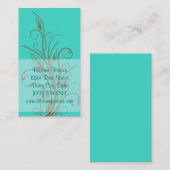 Cartes de visite Turquoise Swirls (Devant / Derrière)